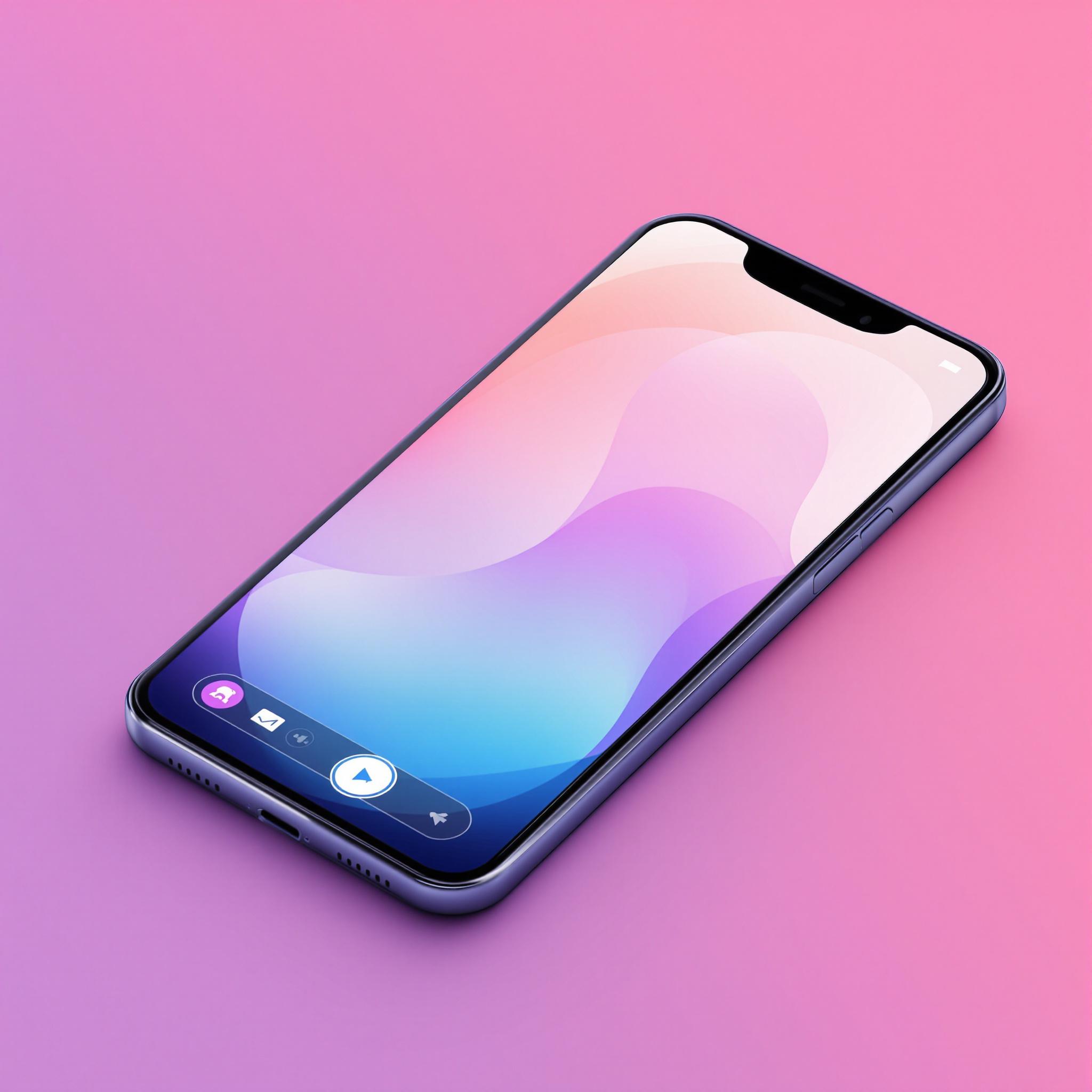 Mobile app interface mockup created with AI